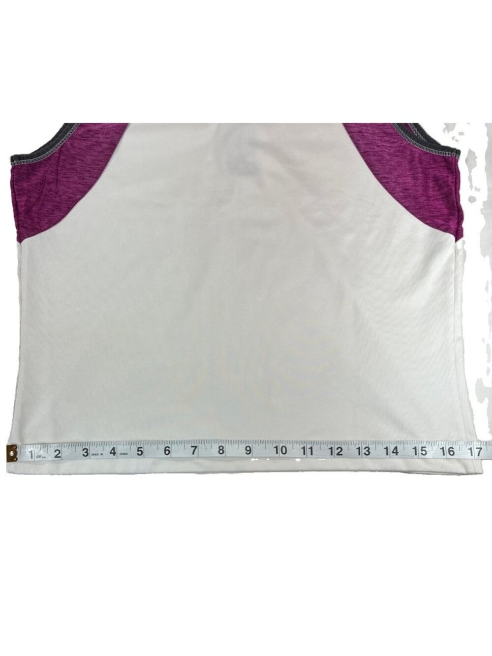 Tail Tech Womens M Sleeveless Quarter Zip Golf Polo Shirt White Purple Medium - Picture 9 of 9